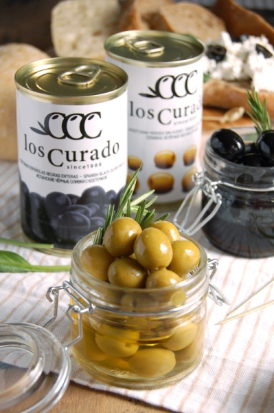 ОЛИВКИ ЗЕЛЁНЫЕ ФАРШИРОВАННЫЕ ЛОСОСЕМ "LOS CURADO" 300 Г