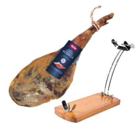 ХАМОН СЕРРАНО 11 МЕС "TELLO" С ПОДСТАВКОЙ "ВАЛЕНСИЯ" И НОЖОМ