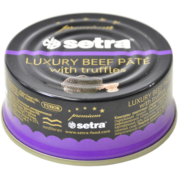 ПАШТЕТ ЛЮКС ГОВЯЖИЙ С ТРЮФЕЛЕМ "SETRA" 100 Г